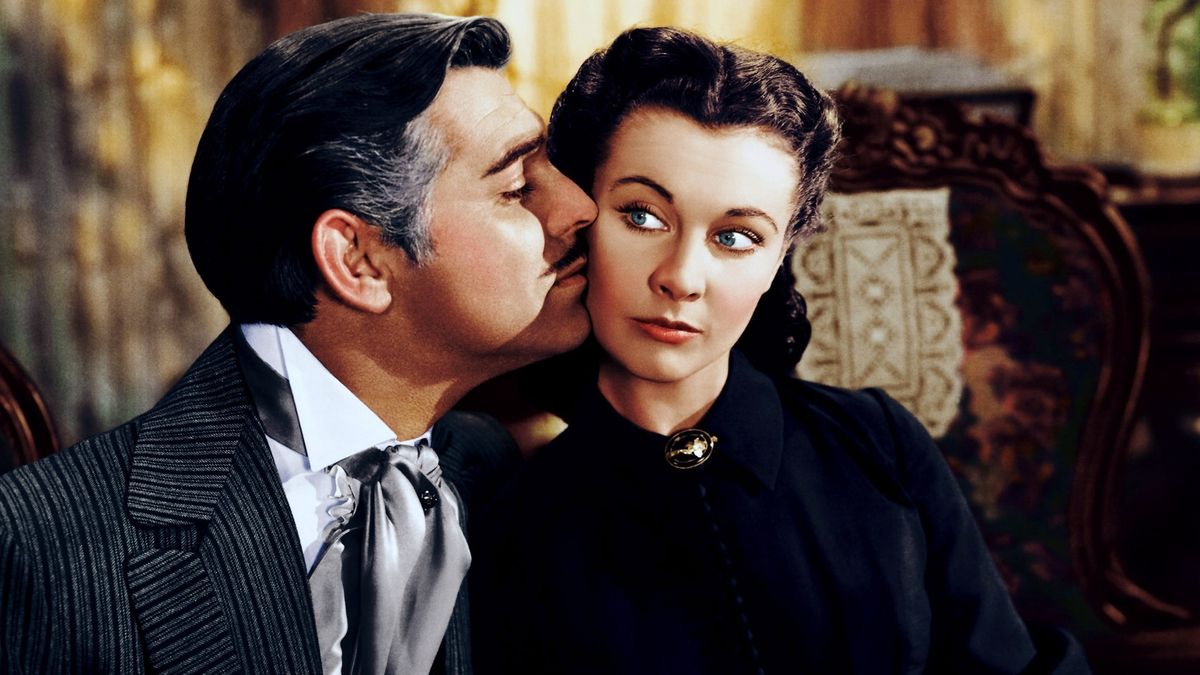 Clark Gable and Vivian Leigh as Rhett and Scarlett